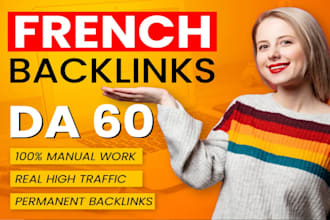 provide 100 high trust french link building backlinks france