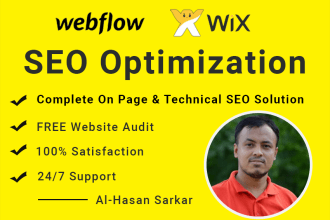 provide webflow and wix website SEO for top ranking