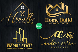 do property, mortgage, home, building, construction, real estate logo design