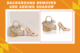 do product background removal, easy retouching, adding shadow