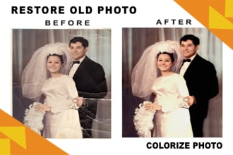 professionally restore old photos and  colorize photo