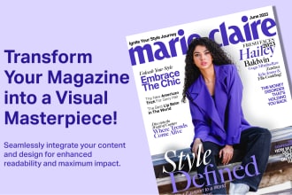 design stunning magazine layout and book layout