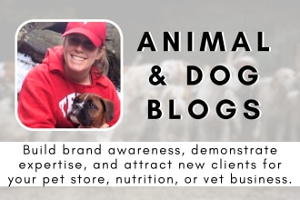 write your animal and dog blogs
