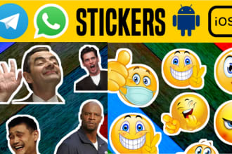 create whatsapp and telegram stickers for you