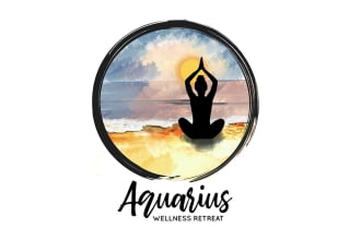 design killer spa, beauty, yoga watercolor logo
