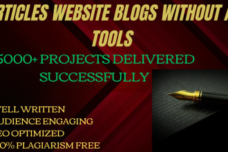 write SEO optimized articles website blogs without ai tools