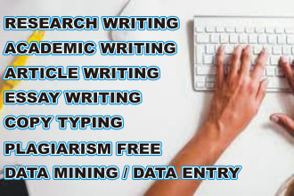 do research based content writing, plagiarism free