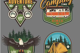 design fabolous outdoor travel camping mountain logo