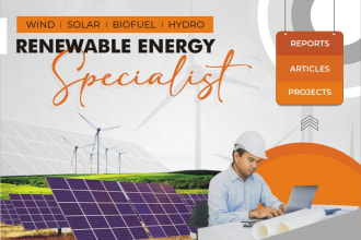 do renewable, wind, solar, hydro, bio, fuel cell energy writings and projects