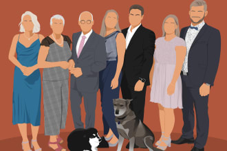 draw vector illustration with minimalist style using your photo