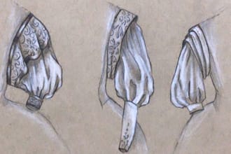 sketch the dress that is in your in mind