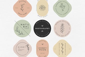 do professional minimalist boho logo for you