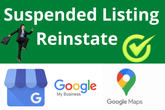 reinstate google my business suspended listing, gmb map