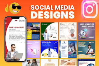 design 20 creative social media posts, instagram post design