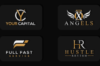 design modern minimalist luxury business initial logo in 24h