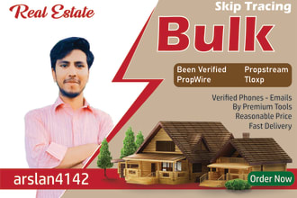 do bulk skip tracing for real estate agents, and wholesaler