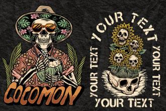 do awesome vintage skeleton original designs for tshirt