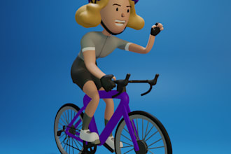 create stylized 3d character with concept for games or marketing