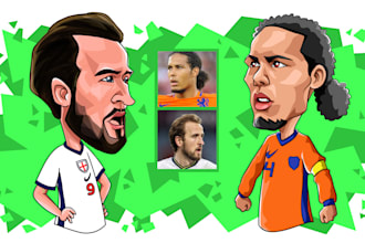 draw vector caricature and portrait