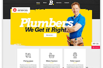 build plumbing contractors, plumbers, and handyman  website