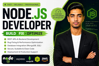 be your node js developer
