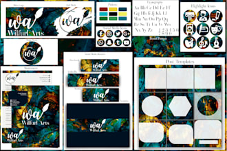 Best Price! do signature logo and complete instagram branding kit,brand identity,brand book