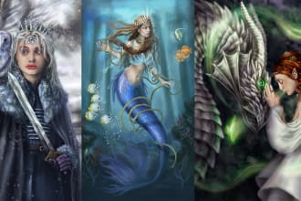 draw a realistic or fantasy portrait from your photo