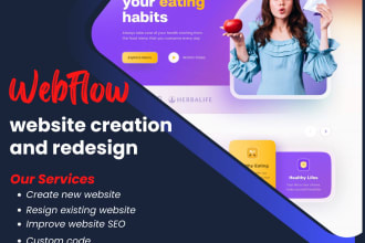 create or redesign your website using webflow