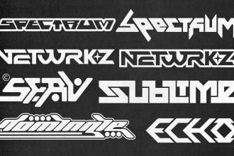 create a custom cyberpunk or futuristic or  y2k logo design