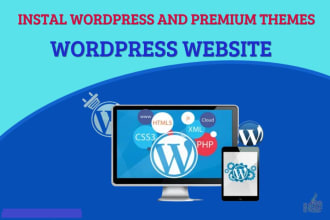 install wordpress and setup theme theme for you