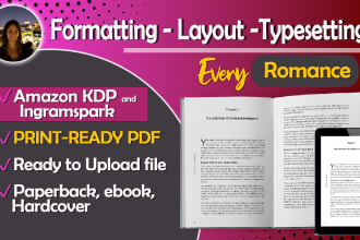 formatting, layout, typesetting your fiction book