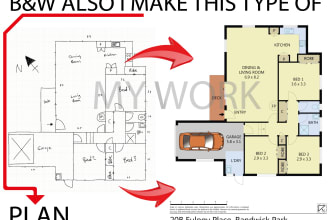 redraw 2d floor plans for real estate agents in 5 hours