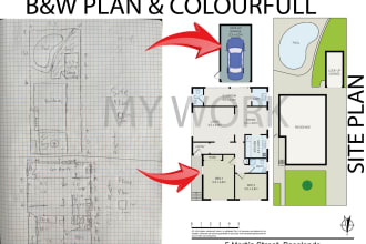 redraw floor plans for real state etc
