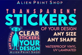 print clear stickers of your logo or design