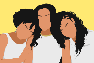 draw minimalist vector portrait for couple, family or group