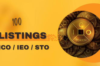 submit 100 ico listings for your ico project