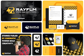 design business logo and full brand identity with branding kit