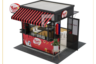 design exhibition booth, kiosk, wagon