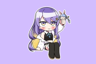 draw a cute chibi character in anime style for you