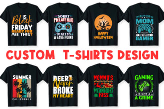 make custom and trendy t shirt design any niche