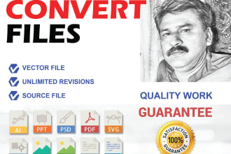 do any file conversion to  ai, psd, png, jpg, pdf