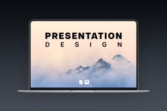 design google slides, keynote presentation or startup, investor pitch deck