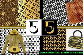 design a seamless luxury monogram pattern for your brand