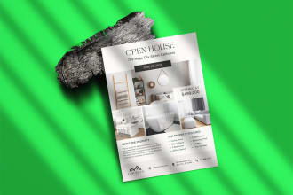design professional real estate flyer or poster