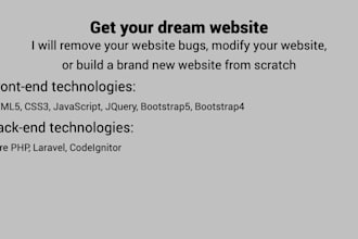 remove PHP code bugs or build a website