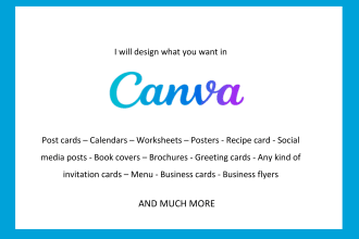 design invitation, menu, worksheet and much more in canva