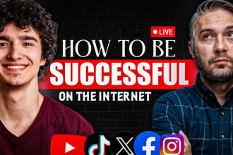 create professional ctr youtube thumbnail podcast livestream