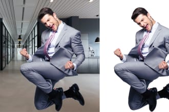 remove background professionally from image, and create new bg white, colorful