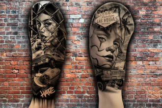 make you chicano style tattoo design