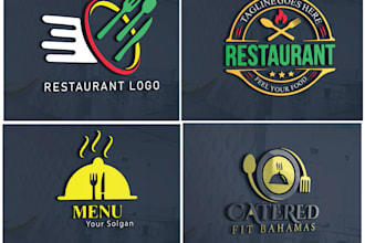 design creative restaurant , fast food, BBQ, burger, pizza logo